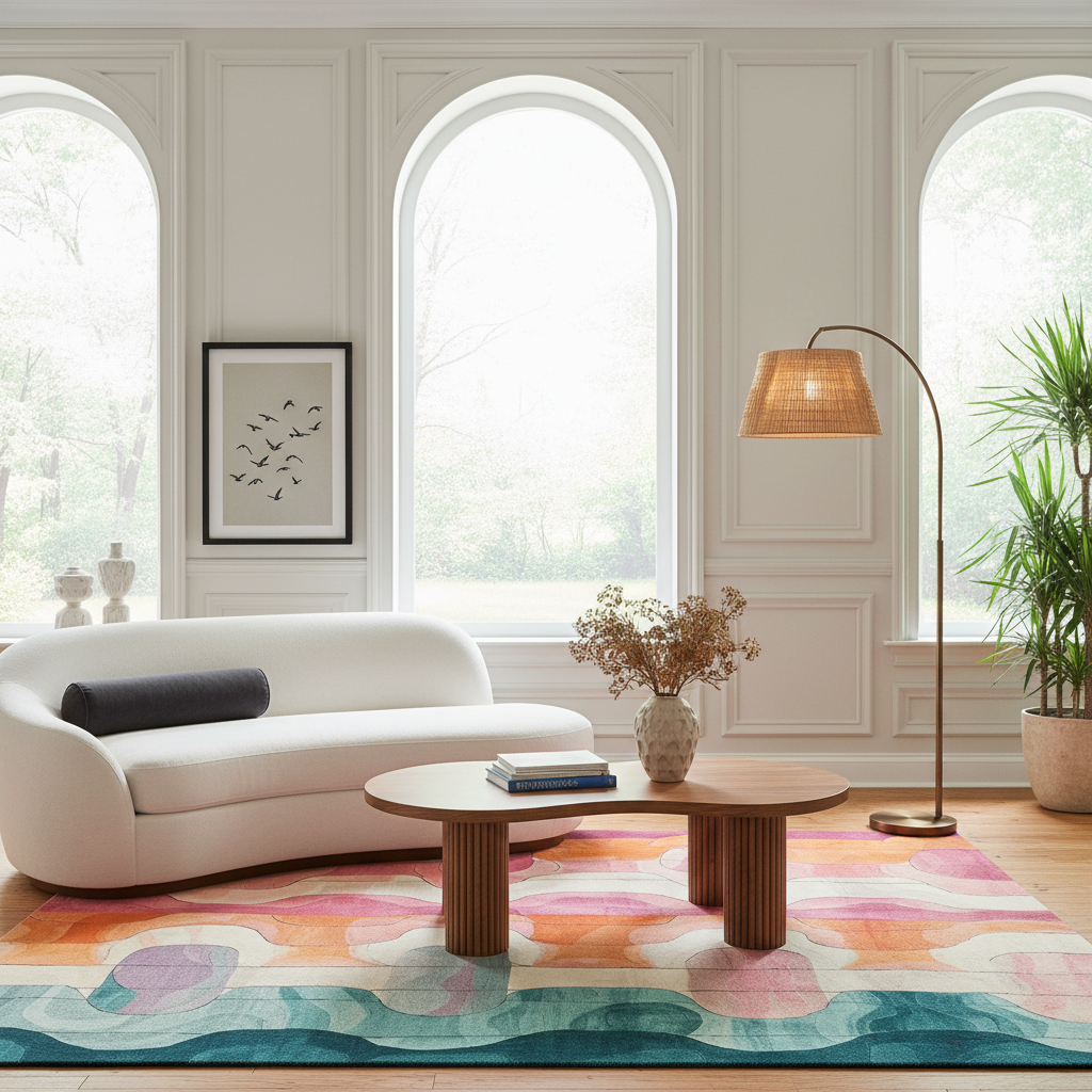 Colorful Moves Hand Tufted Rug