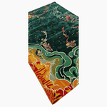 Colorful tie with abstract design on a dark background