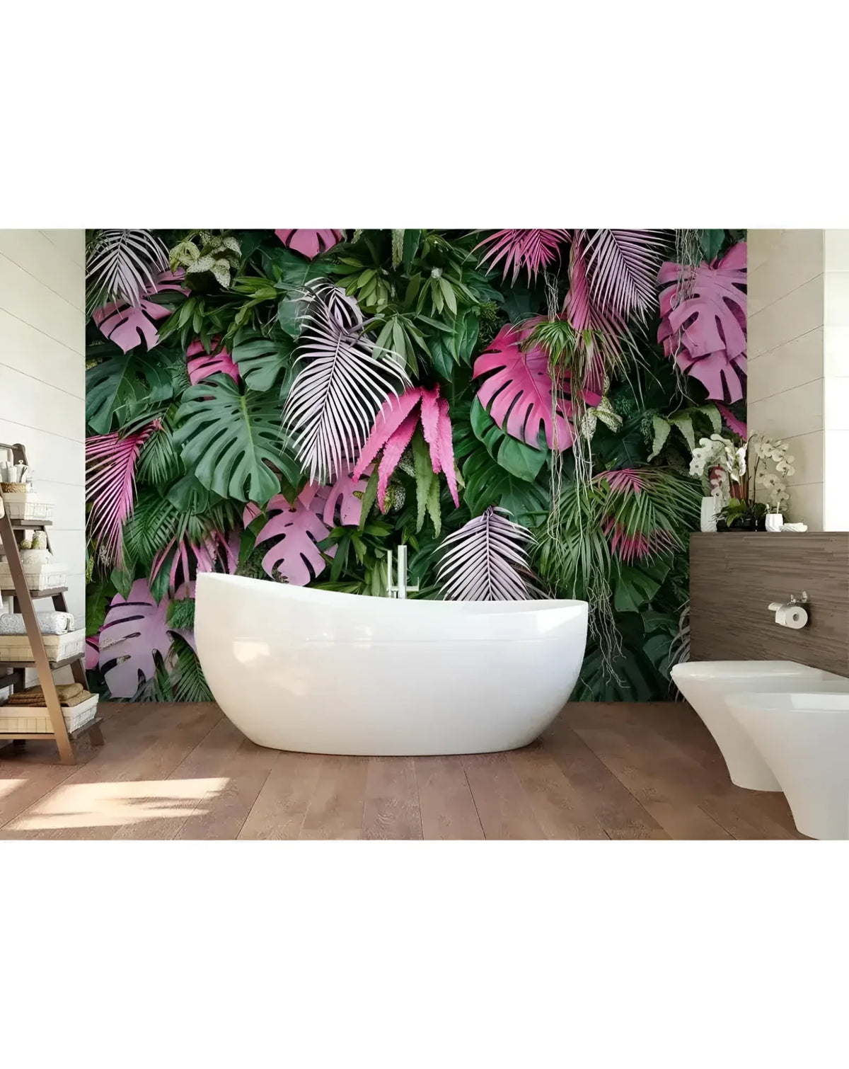 Colorful Tropical Palm Leaves Wall Mural