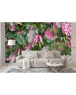 Colorful Tropical Palm Leaves Wall Mural