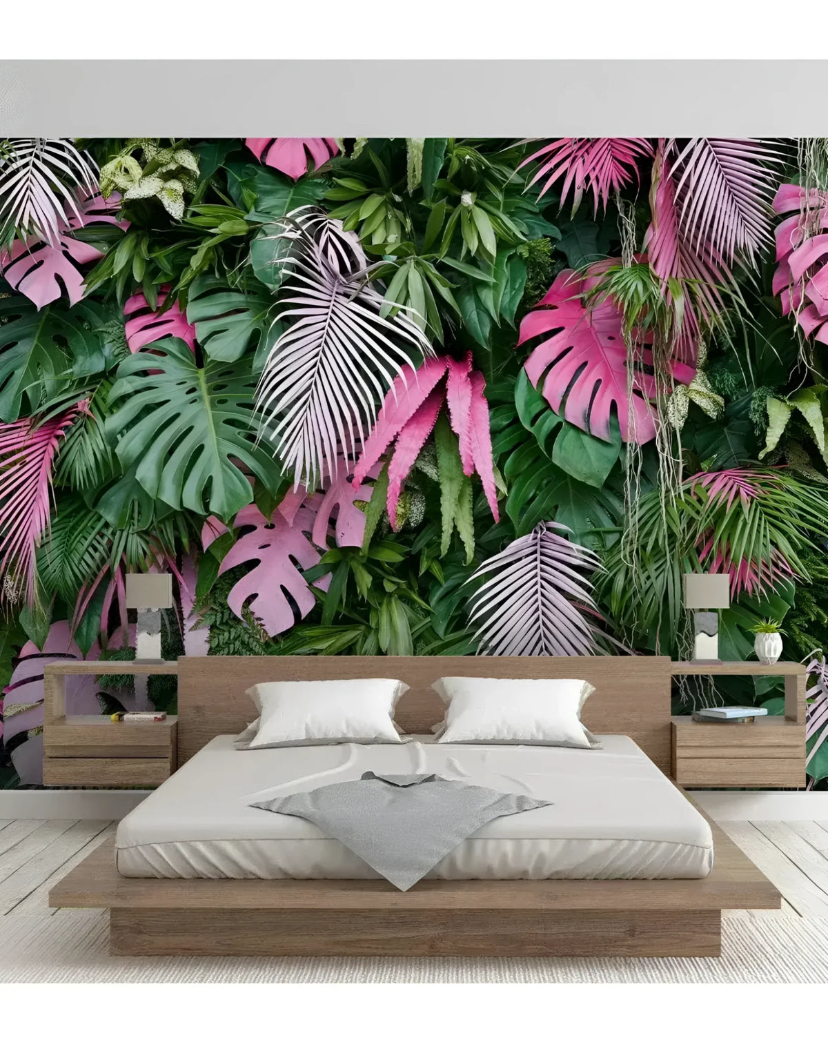 Colorful Tropical Palm Leaves Wall Mural