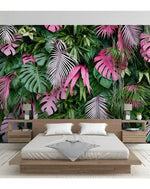 Colorful Tropical Palm Leaves Wall Mural