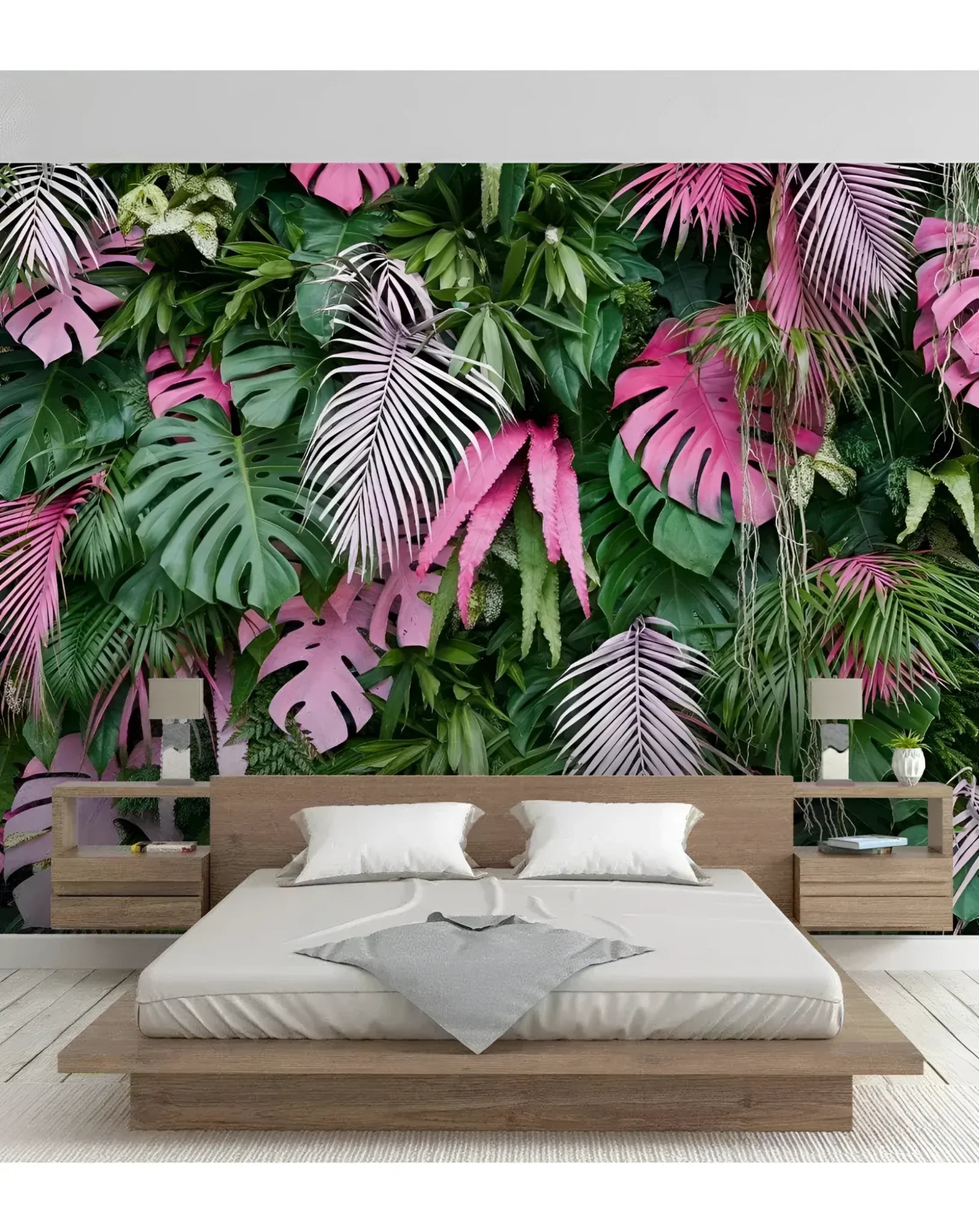Colorful Tropical Palm Leaves Wall Mural