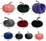 Colorful Velvet Pumpkins Set