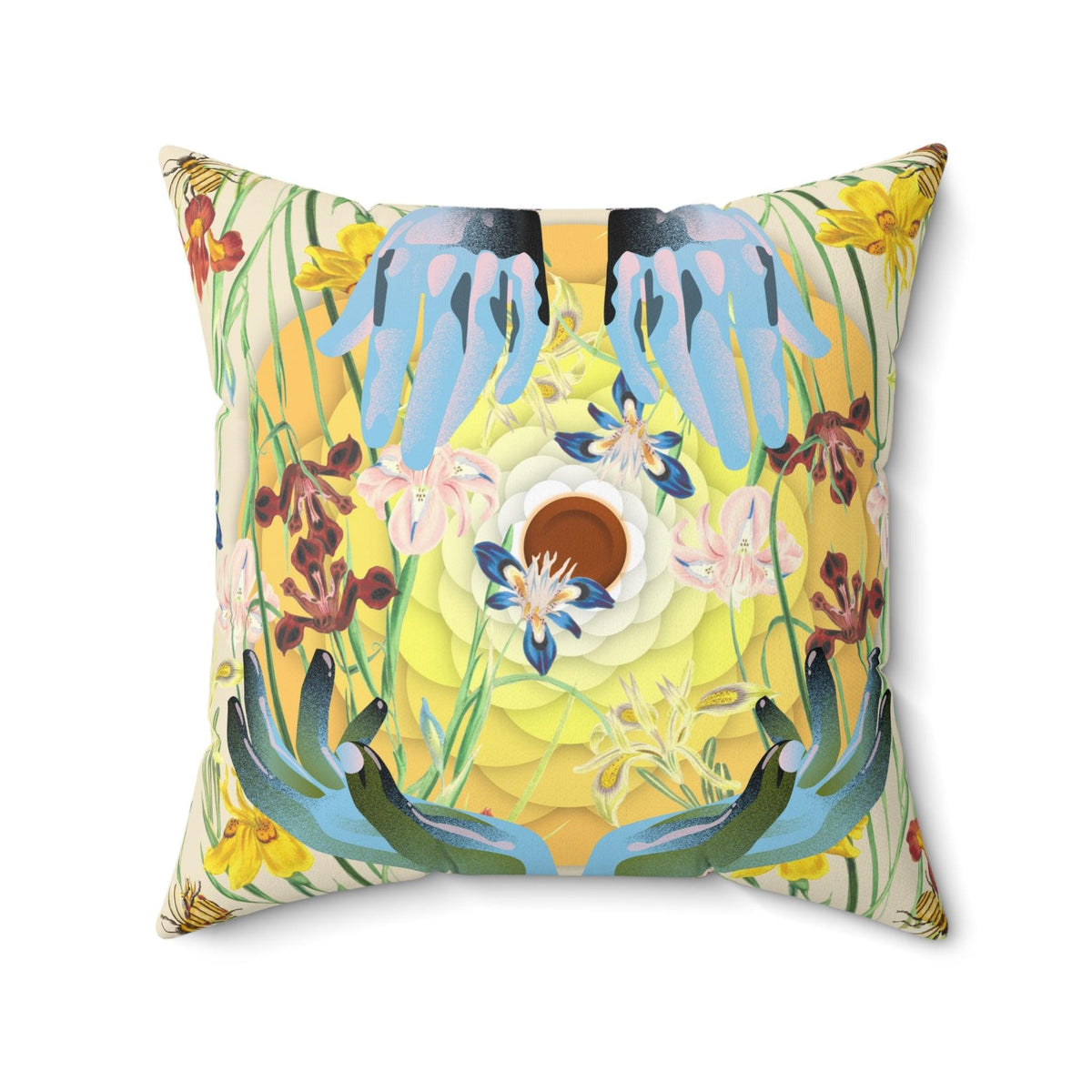 Come with Me Floral Inspired Accent Throw Pillow 20" × 20"