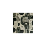 Contemporary charcoal hand tufted area rug with abstract design, perfect for a modern bedroom or dining room. This wool rug features a mix of dark and light patterns, creating a stylish focal point for any space.