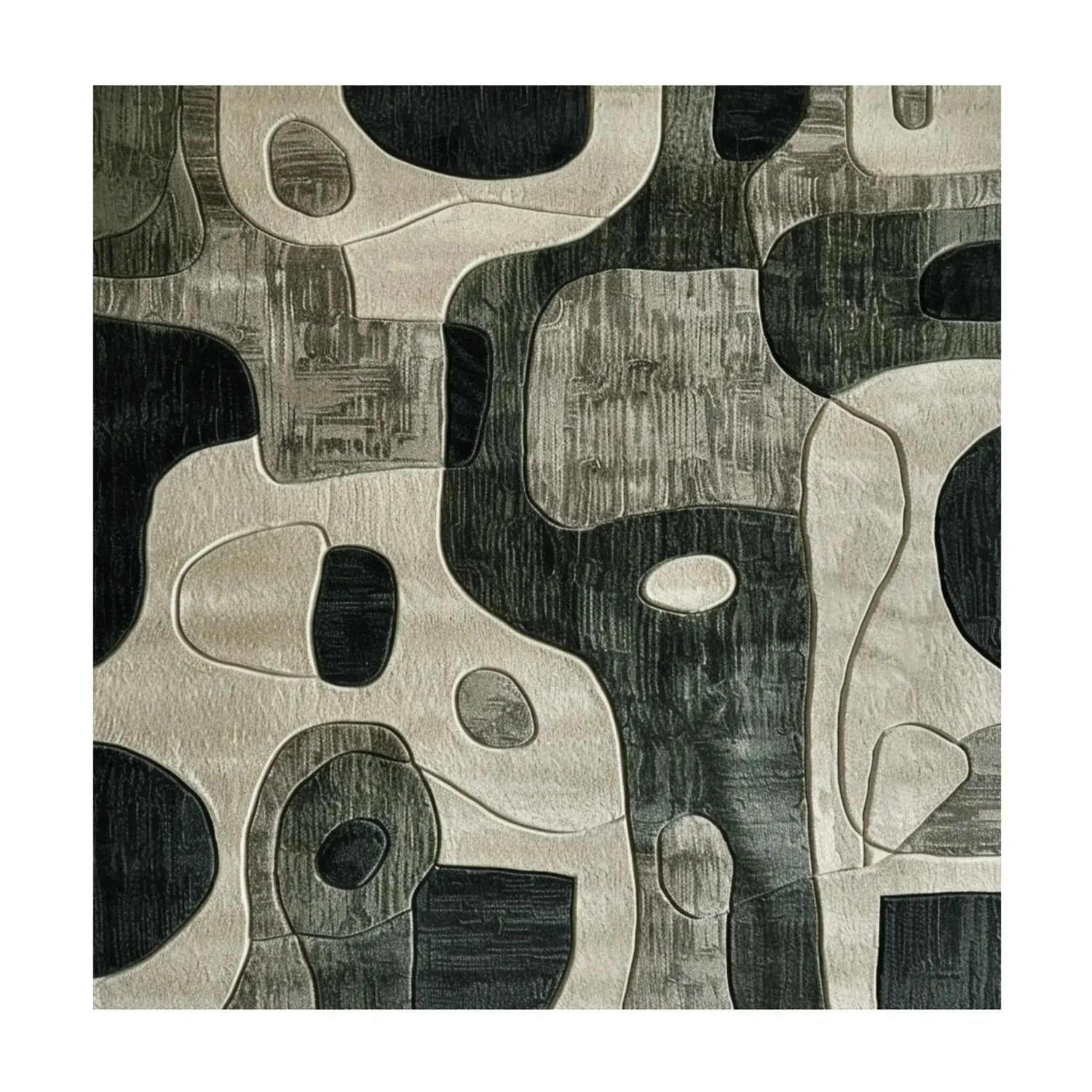 Contemporary Charcoal Hand Tufted Rug 7' - MAIA HOMES