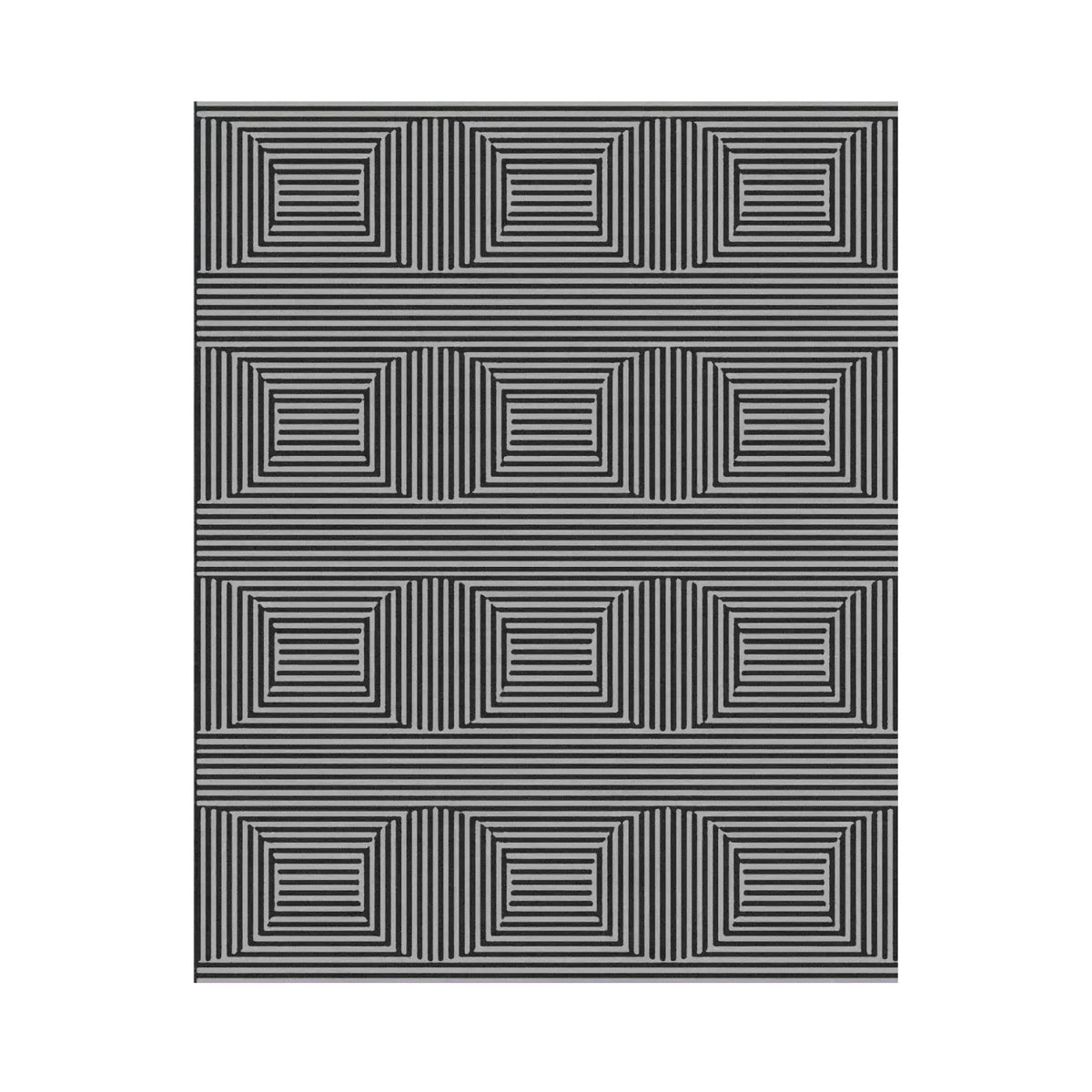 Elegant Contemporary Eclipse Illusion Hand Tufted Wool Area Rug with black and white geometric patterns, perfect for enhancing modern office spaces or adding a stylish touch to living rooms.