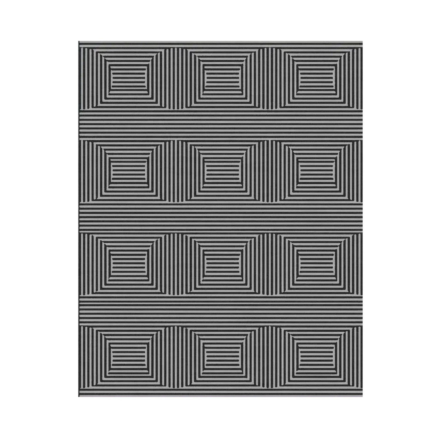 Elegant Contemporary Eclipse Illusion Hand Tufted Wool Area Rug with black and white geometric patterns, perfect for enhancing modern office spaces or adding a stylish touch to living rooms.