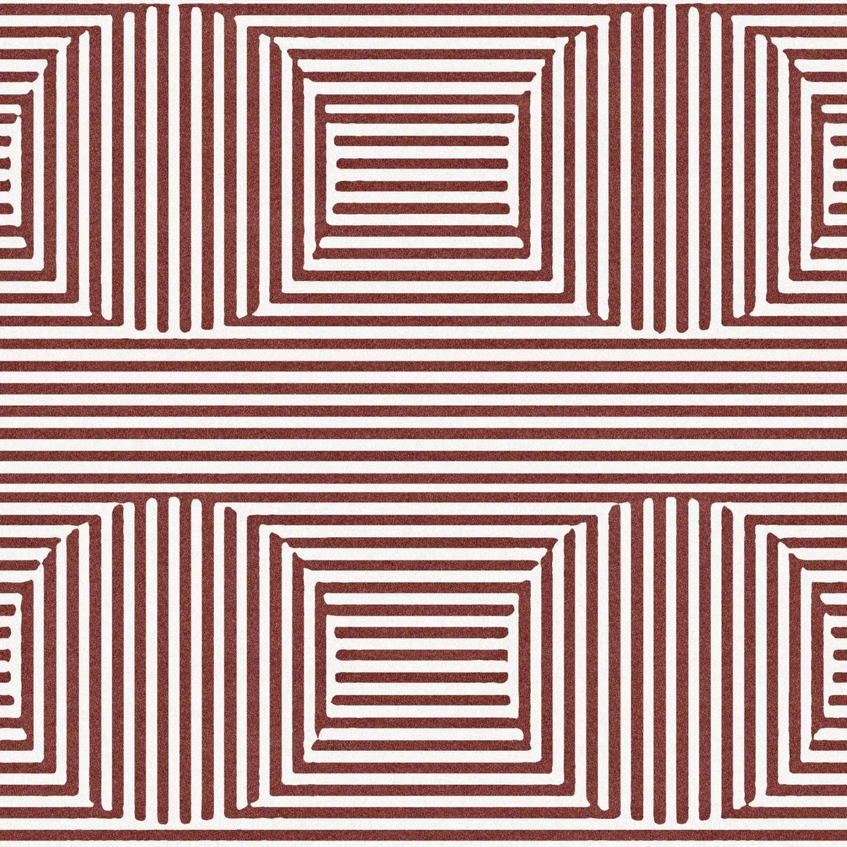 Top view of the Contemporary Eclipse Illusion Hand Tufted Wool Rug in red, featuring a modern geometric pattern. This large area rug is perfect for adding a bold touch to your living room decor. Ideal for those seeking stylish and durable wool rugs for their living room.