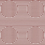 Top view of the Contemporary Eclipse Illusion Hand Tufted Wool Rug in red, featuring a modern geometric pattern. This large area rug is perfect for adding a bold touch to your living room decor. Ideal for those seeking stylish and durable wool rugs for their living room.