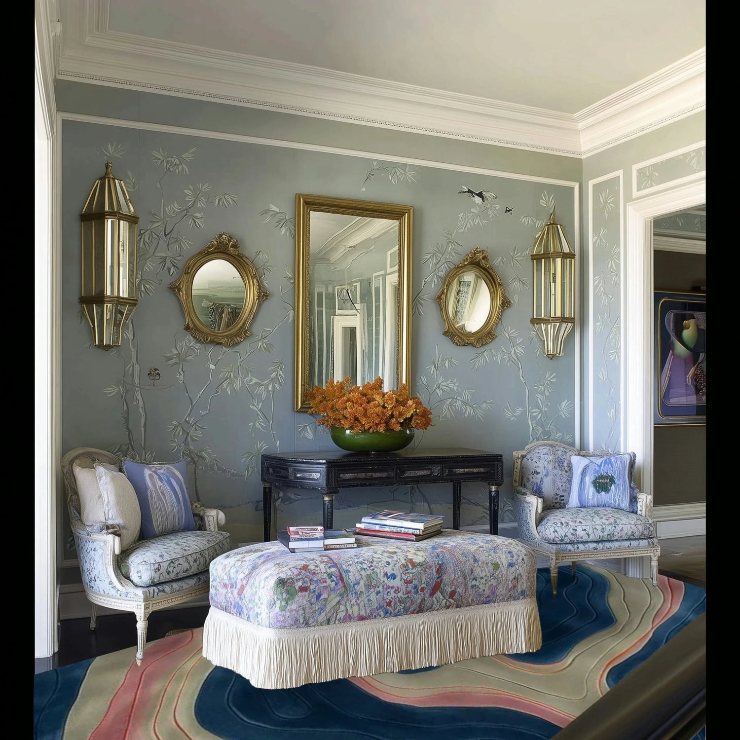 Contoured Tranquility Hand Tufted Wool Rug