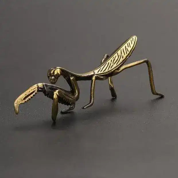 Copper Mantis Miniature Ornament Figurine