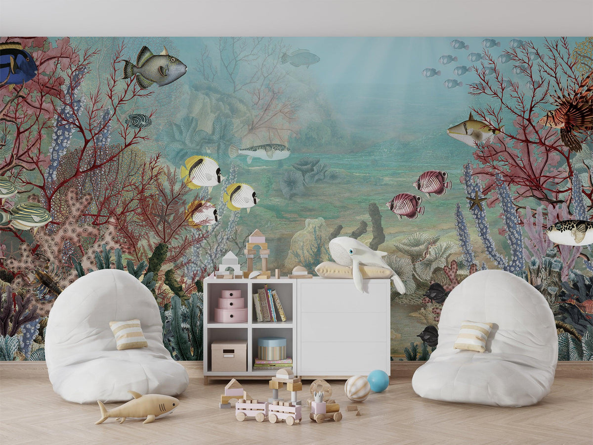 Coral Creatures Wallpaper Mural