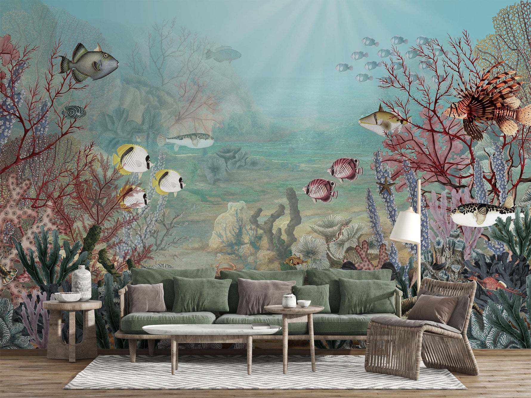 Coral Creatures Wallpaper Mural