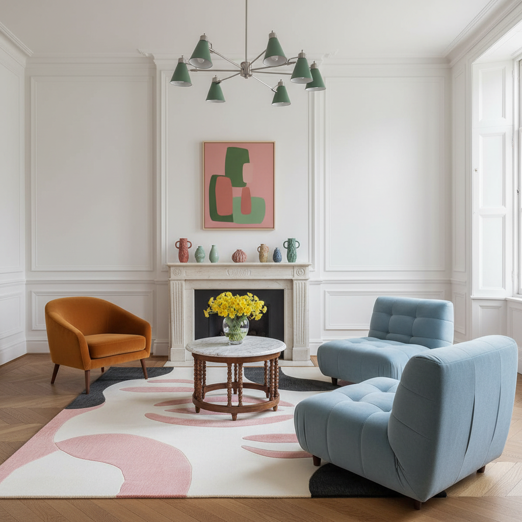 Coral Whisper Hand Tufted Wool Rug