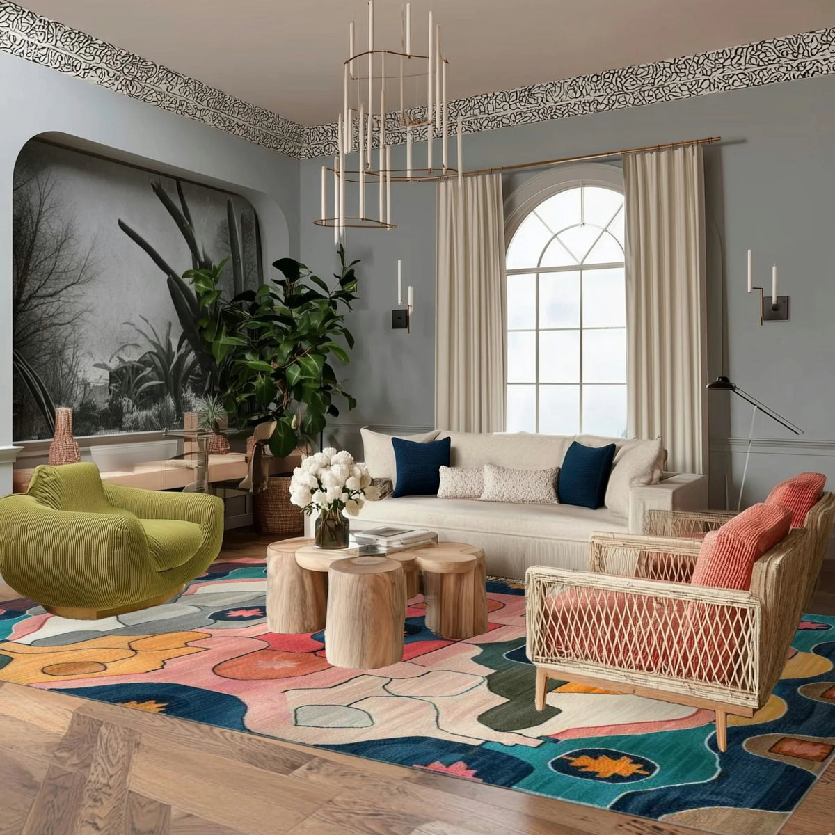 Cosmic Tides Hand Tufted Rug