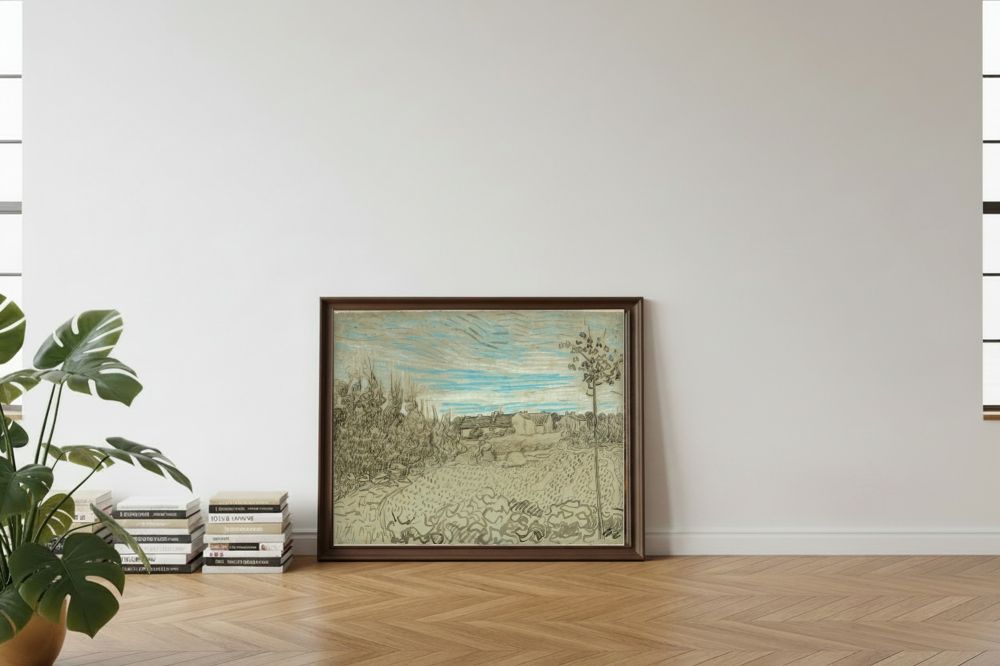 Framed room mockup - leaning