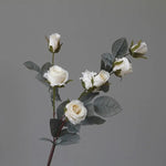 Country Blossoming Roses Stem - Pack of 2 White