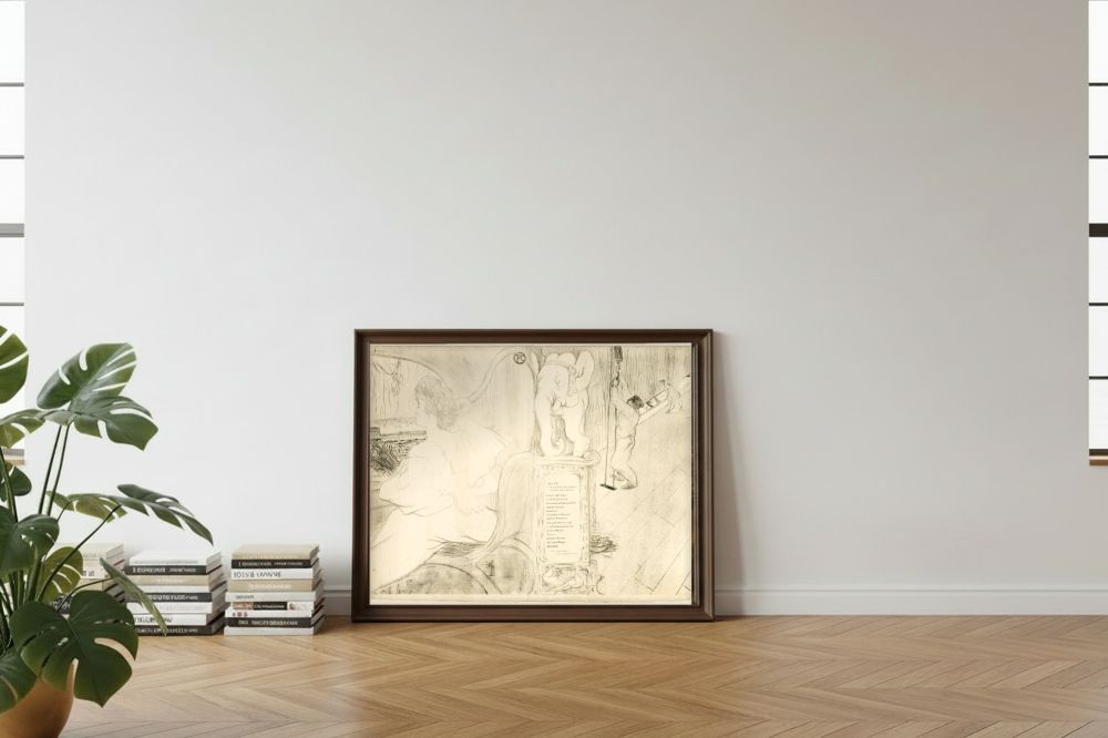 Framed room mockup - leaning