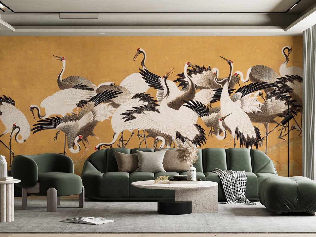 Crane Birds Wallpaper Mural