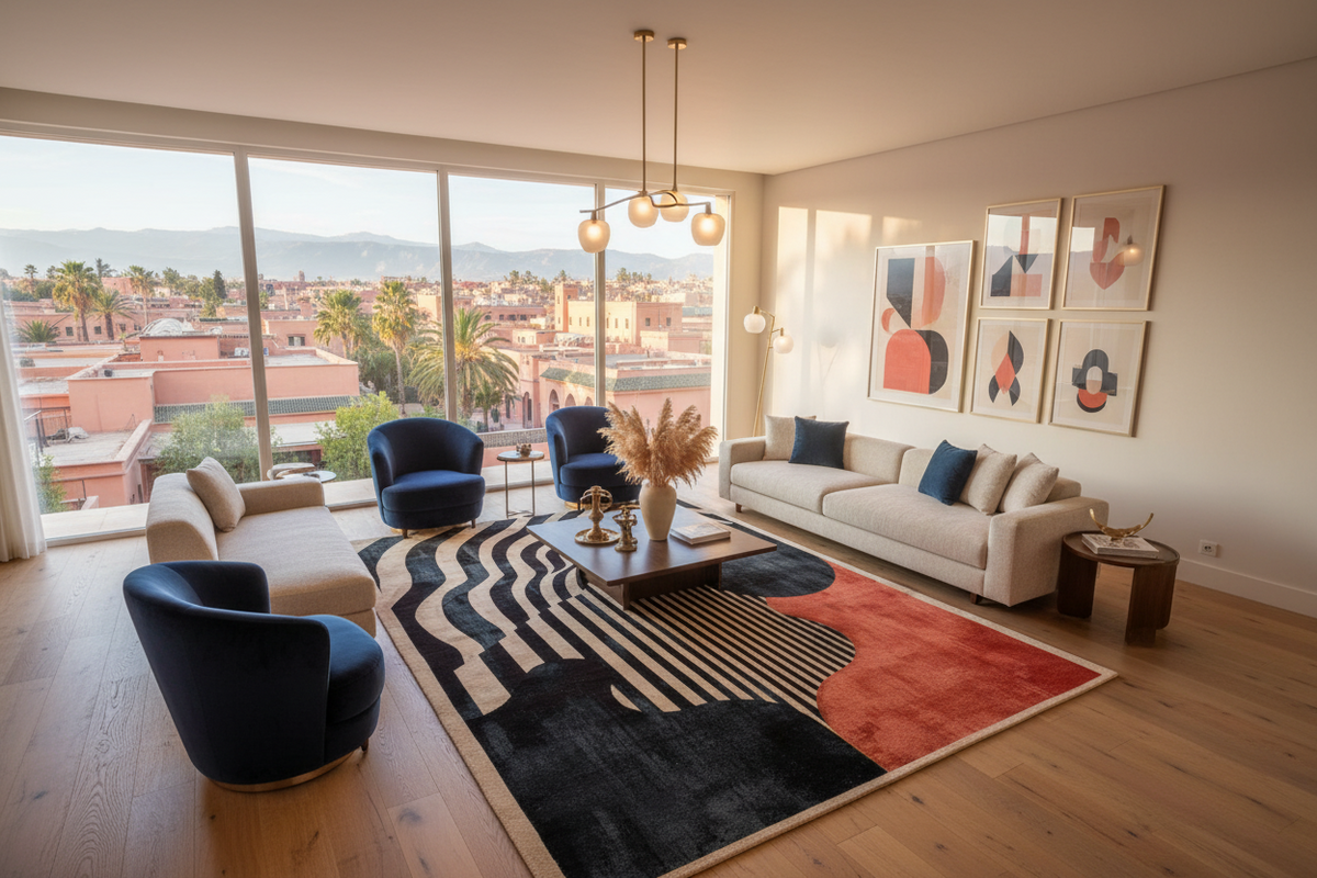 Crimson Noir Classic Hand Tufted Rug 