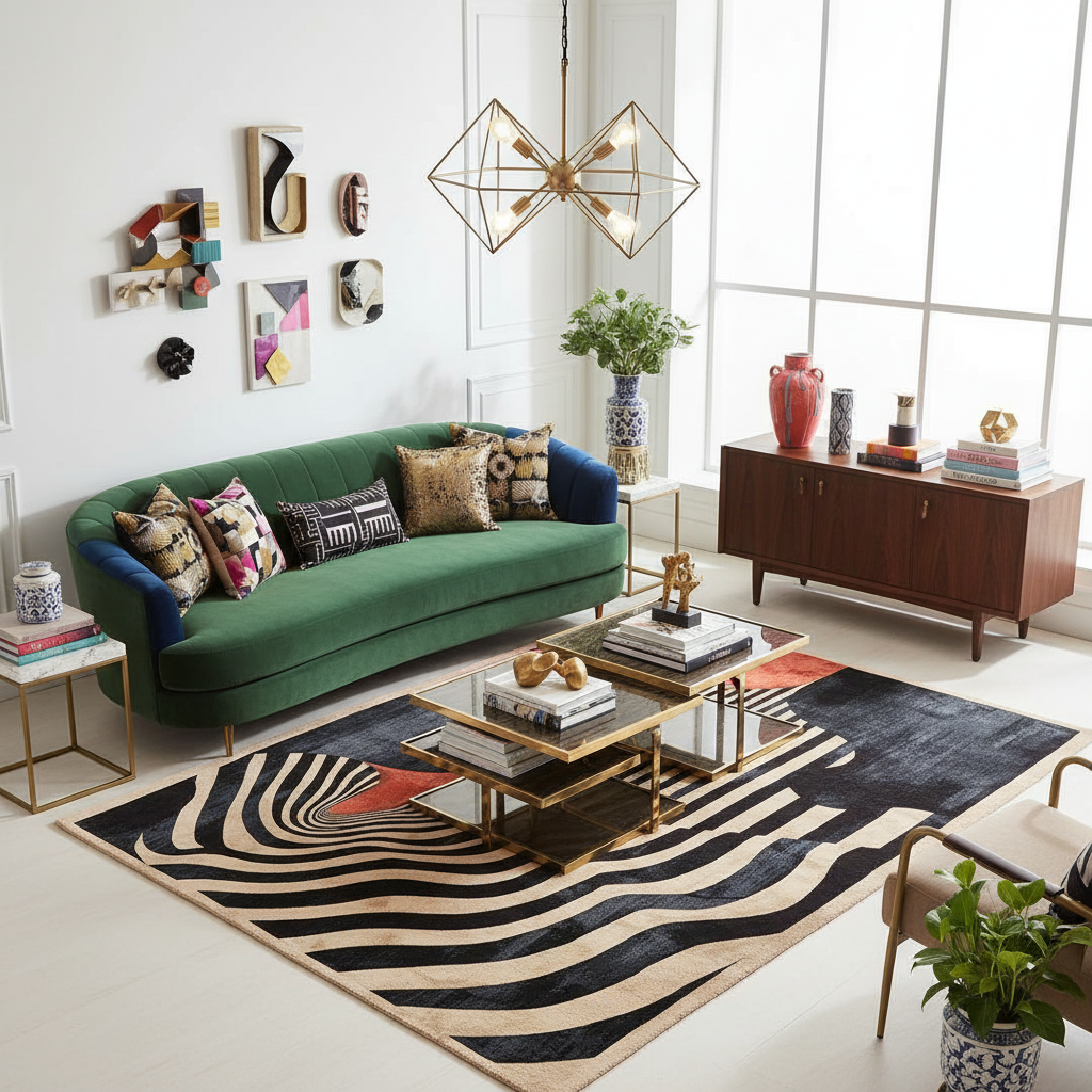 Crimson Noir Classic Hand Tufted Rug 