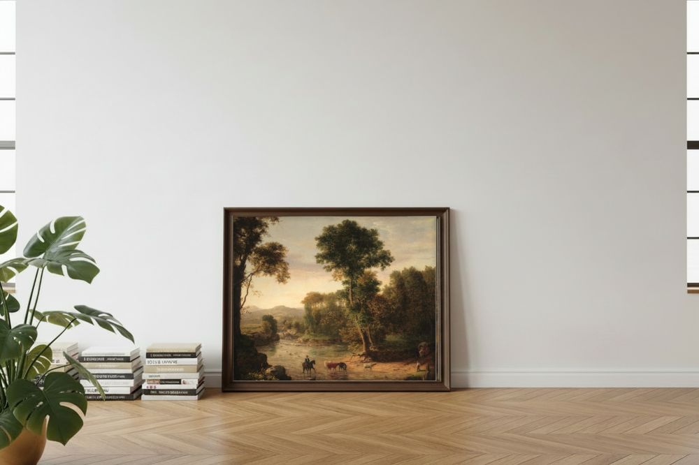 Framed room mockup - leaning