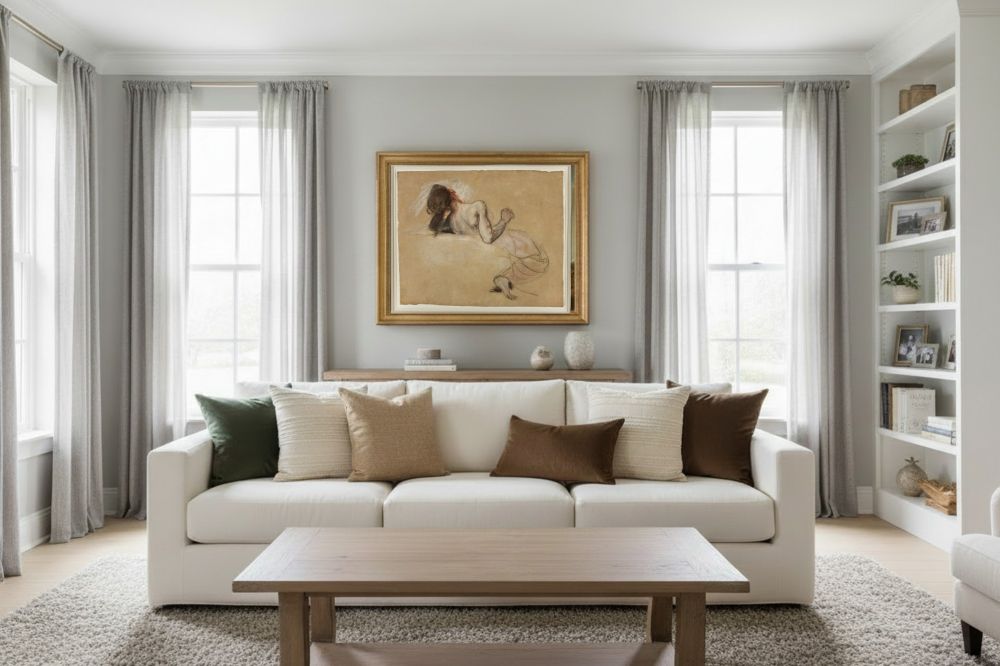 Framed room mockup - gold