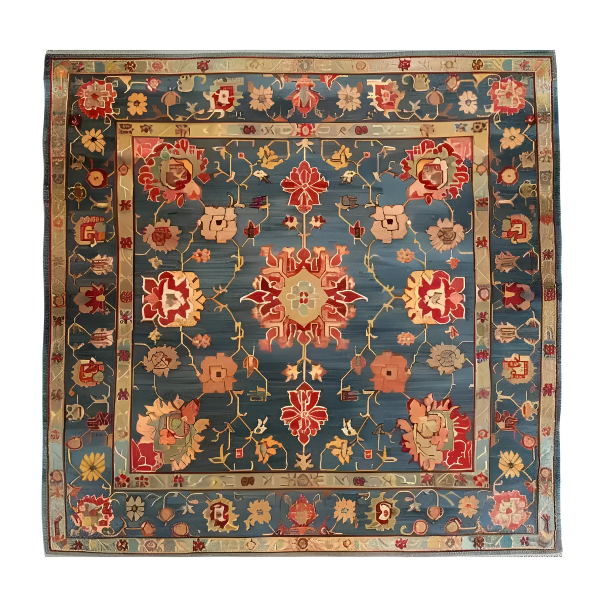 Beautifully crafted Cultural Blossom Legacy Hand Knotted Area Rug featuring intricate Persian floral patterns in vibrant colors. Perfect for adding elegance to living rooms and dining rooms, this wool rug is available in a generous 8x10 size, making it an ideal choice for rugs for living room settings.