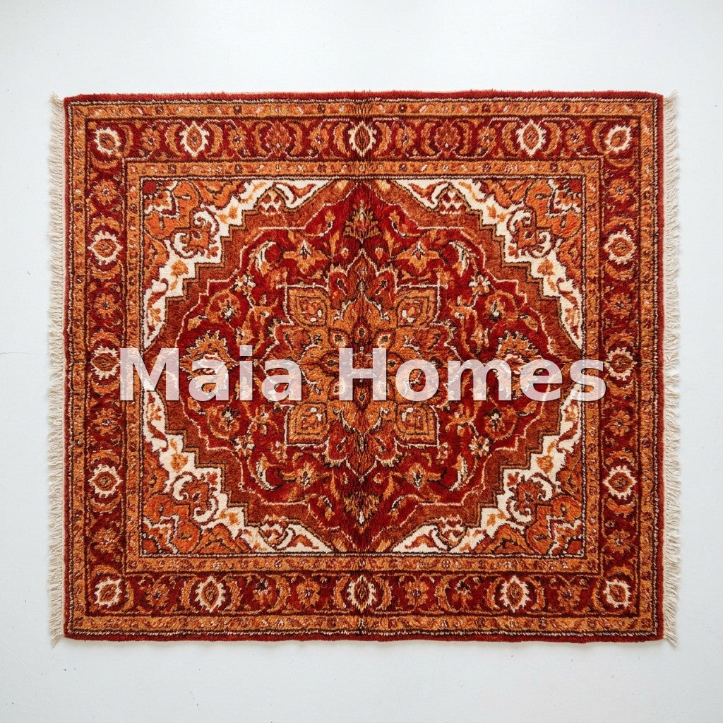 Custom AI Rug — Persian | 2*2 | Moroccan Shaggy Wool