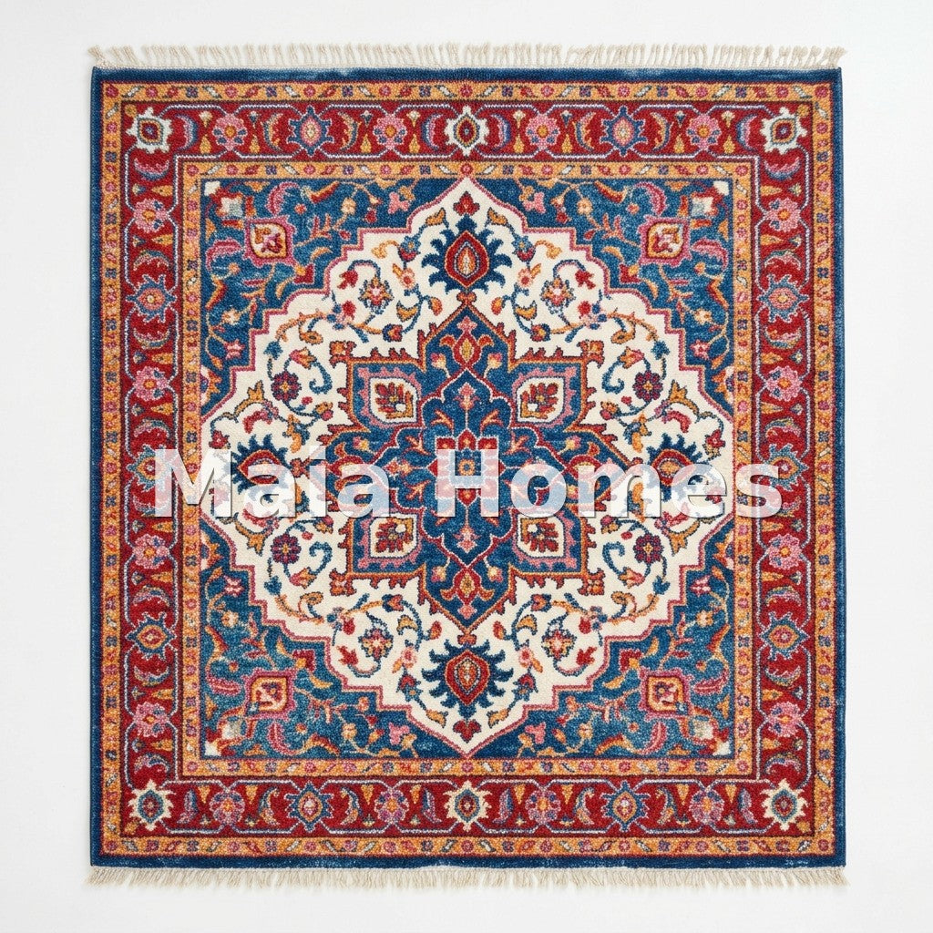 Custom AI Rug — Persian | 6*6 | Moroccan Shaggy Wool