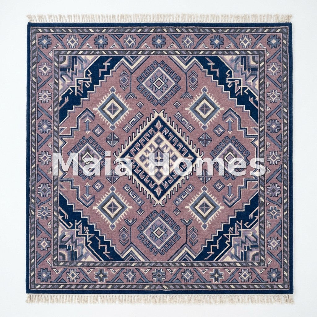 Custom AI Rug — Tribal | 8 x 8 | Hand Tufted New Zealand Wool