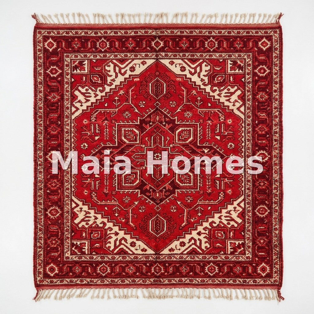 Custom AI Rug — Persian | 3*3 | Moroccan Shaggy Wool