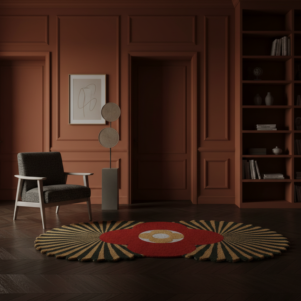 Daisy within Daisy Pleated Hand Tufted Wool Rug Runner