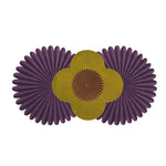 Daisy within Daisy Pleated Hand Tufted Wool Rug Runner - Purple