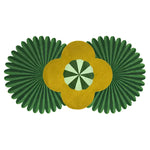 Daisy within Daisy Pleated Hand Tufted Wool Rug Runner - Yellow