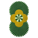 Daisy within Daisy Pleated Hand Tufted Wool Rug Runner - Yellow