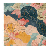 Vibrant hand-tufted area rug featuring a dance of petals in bold floral patterns, ideal for enhancing large living room spaces. This wool rug showcases a rich color palette with intricate leaf designs, perfect for those seeking stylish rugs for living room decor.