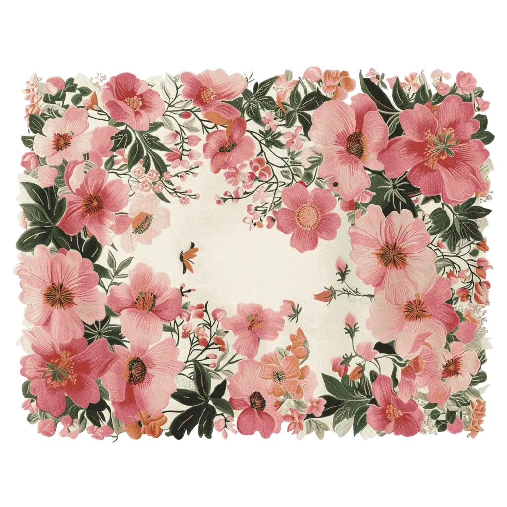 This vibrant area rug features a stunning floral design with large pink blooms and lush green leaves, perfect for adding a touch of nature to your living space. Ideal for living room rugs 8x10, this wool rug offers a soft, hand-tufted texture that creates an inviting atmosphere. The Dancing Meadow Bloom Hand Tufted Rug is an exquisite addition to any home decor.