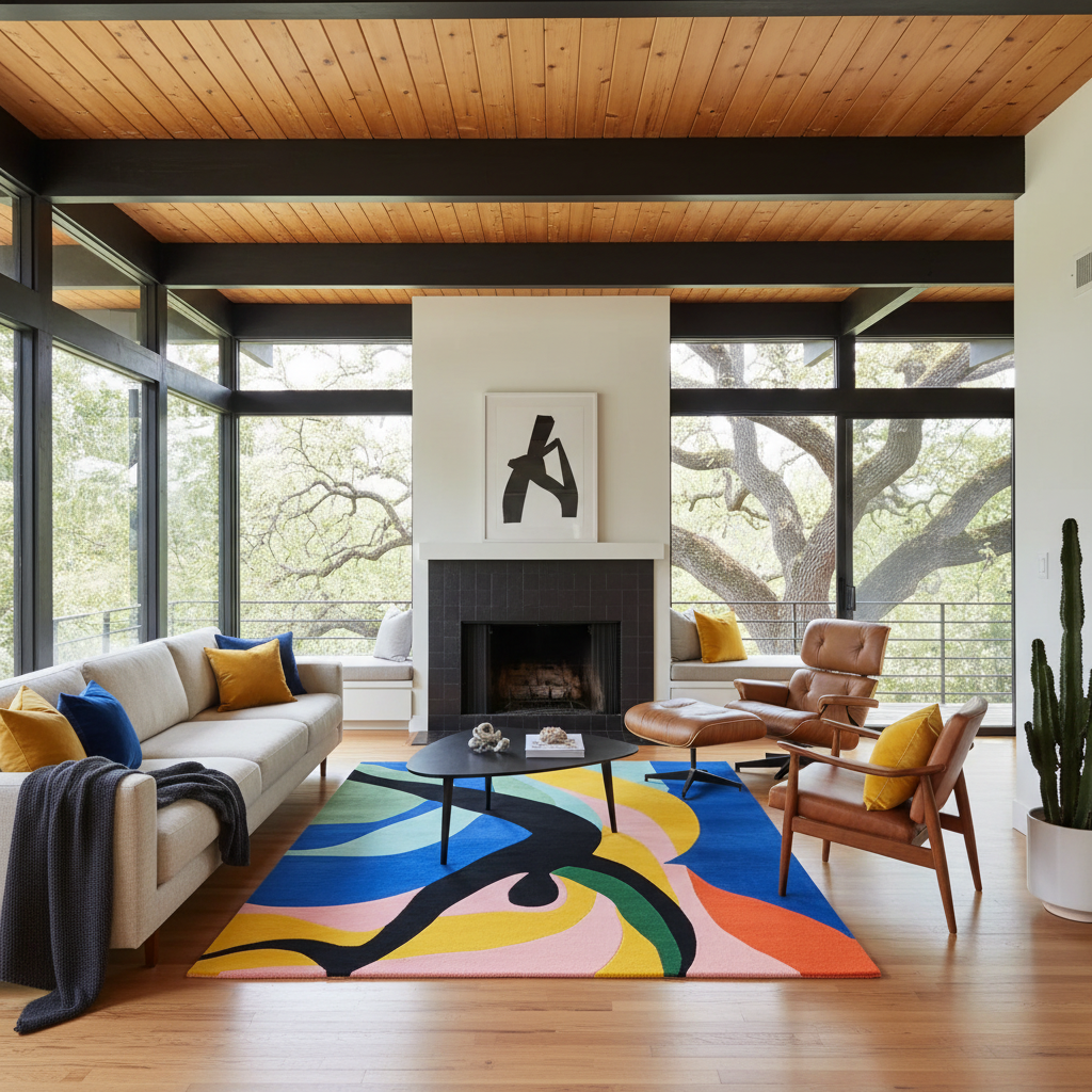 Dancing Shadow Hand Tufted Rug