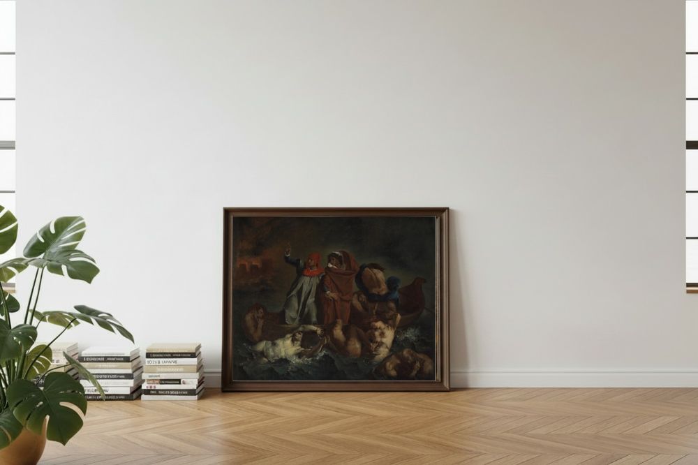 Framed room mockup - leaning