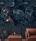 Dark Blue Abstract Art Marble Wallpaper Mural - MAIA HOMES