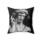 David with Headset Accent Square Throw Pillow - MAIA HOMES