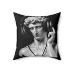 David with Headset Accent Square Throw Pillow