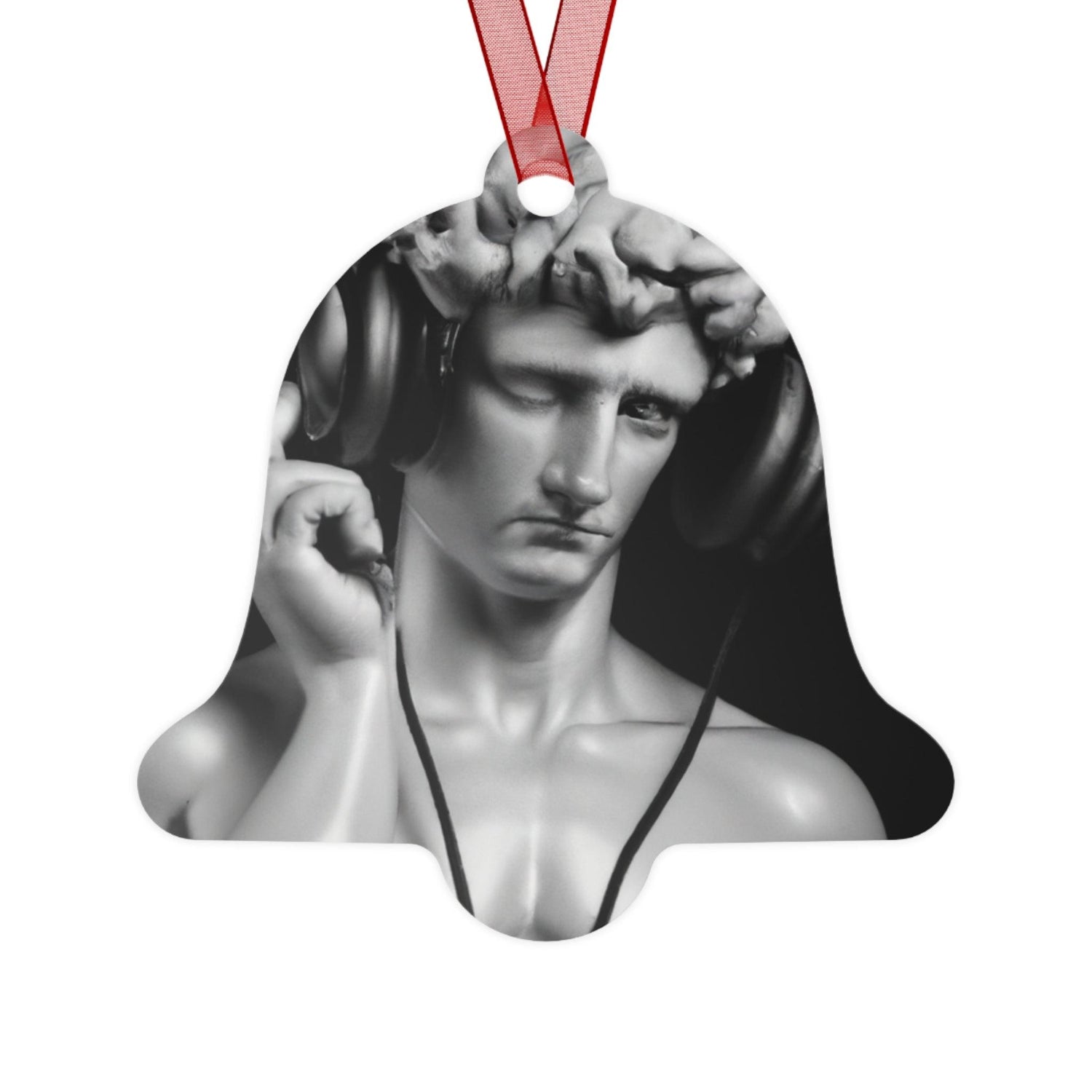 David with Headsets Metal Ornaments Bell One Size