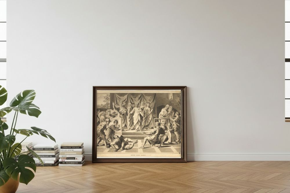 Framed room mockup - leaning