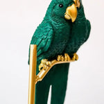 Decorative Parrots on Gold Stand