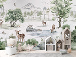 Deer Forest - Winter Wallpaper Mural