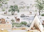 Deer Forest - Winter Wallpaper Mural